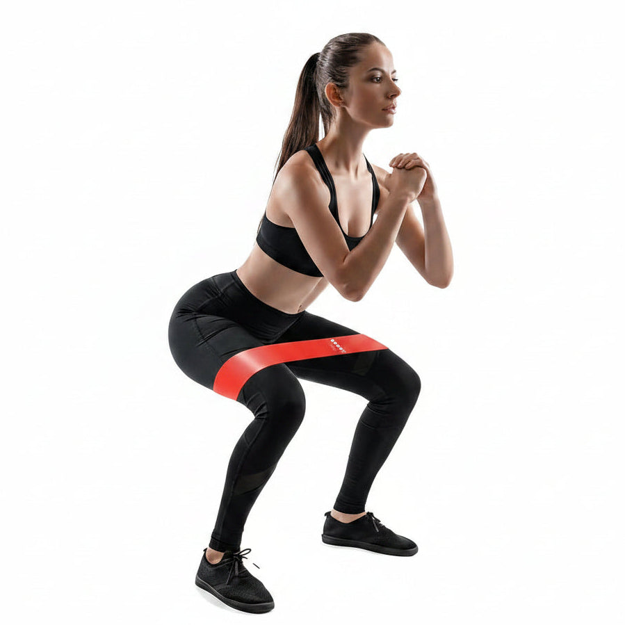 Elastic Exercise Bands for Strength Training, Stretching, Workout; Home Gym Equipment for Women Men, Pilates Yoga Physical Therapy, Leg Glute Arm Exercise Kit