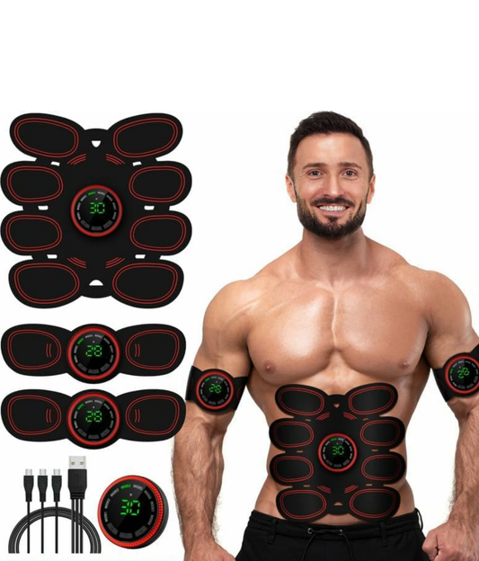 Abs Stimulator Muscle Toner, Ab Machine Trainer USB Rechargeable Gear.