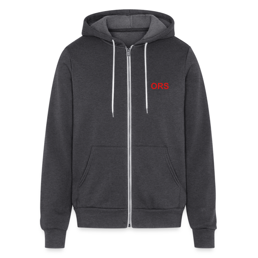 ORS Unisex Full Zip Hoodie - charcoal grey