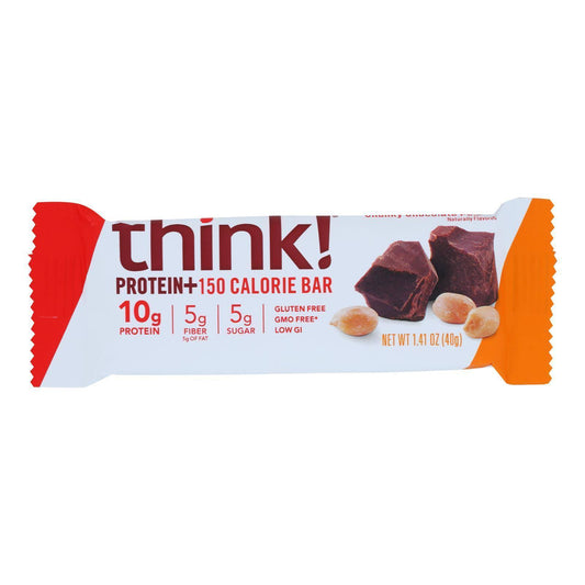 Think Products Thinkthin Bar - Lean Protein Fiber - Chocolate Peanut - 1.41 Oz - 1 Case