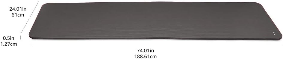 Black 1/2-Inch Extra Thick Exercise Yoga Mat