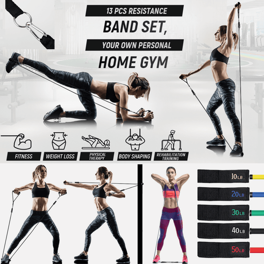 Resistance Band Home Workout Set 13-Pcs