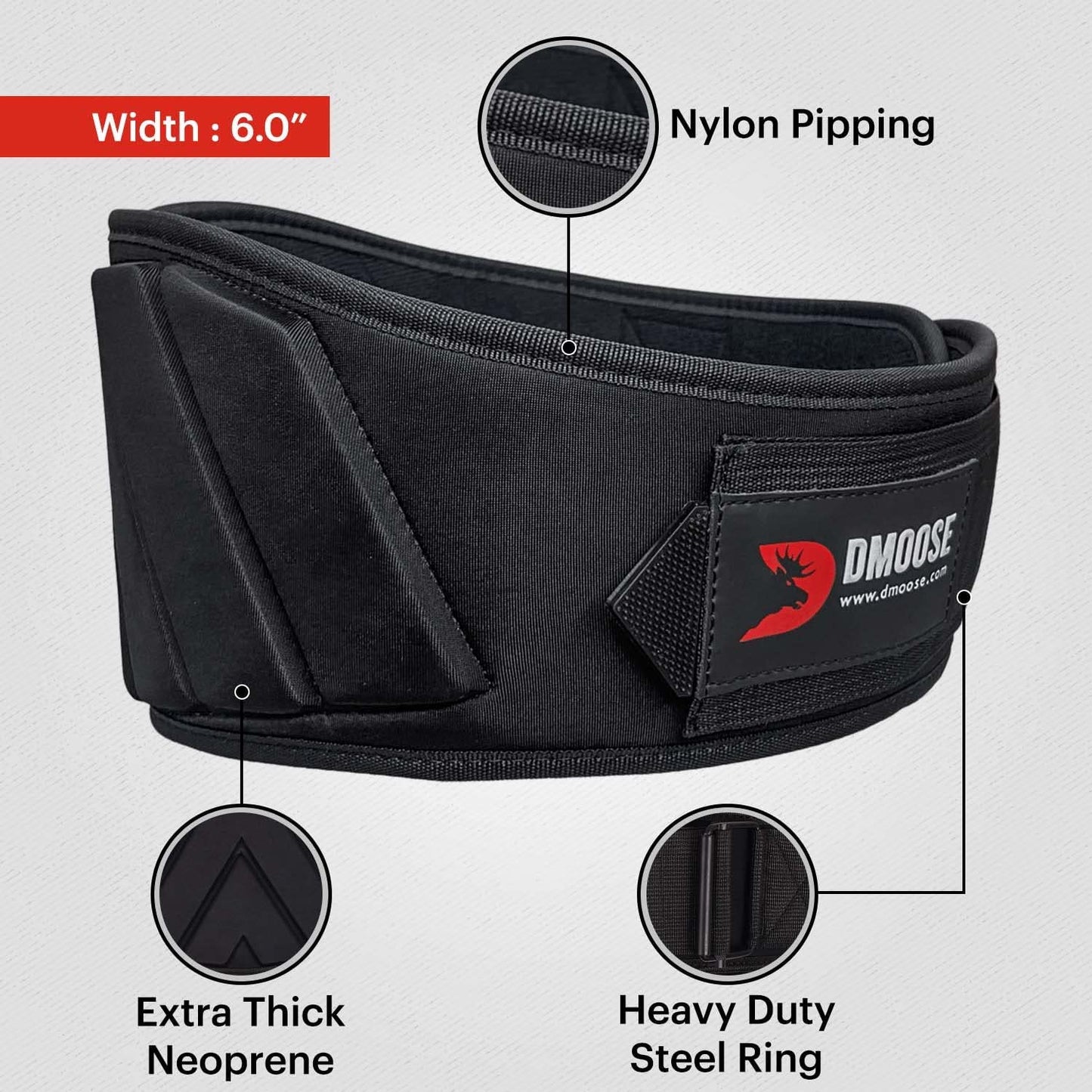 DMoose Weight Lifting Belt, Cross Training, Powerlifting for Men Women