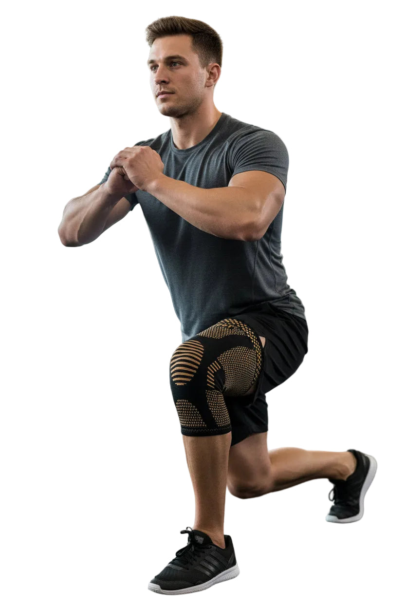 JIUFENTIAN Copper Knee Brace for Arthritis Pain and Support-Copper Knee Sleeve for knee pain Compression sleeve for Sports, Workout, Knee Pain Relief-Single(X-Large) X-Large Tan - ONE RUN SPO