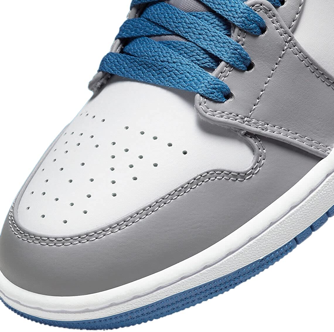 Men's Jordan 1 Mid Cement Grey/White-True Blue