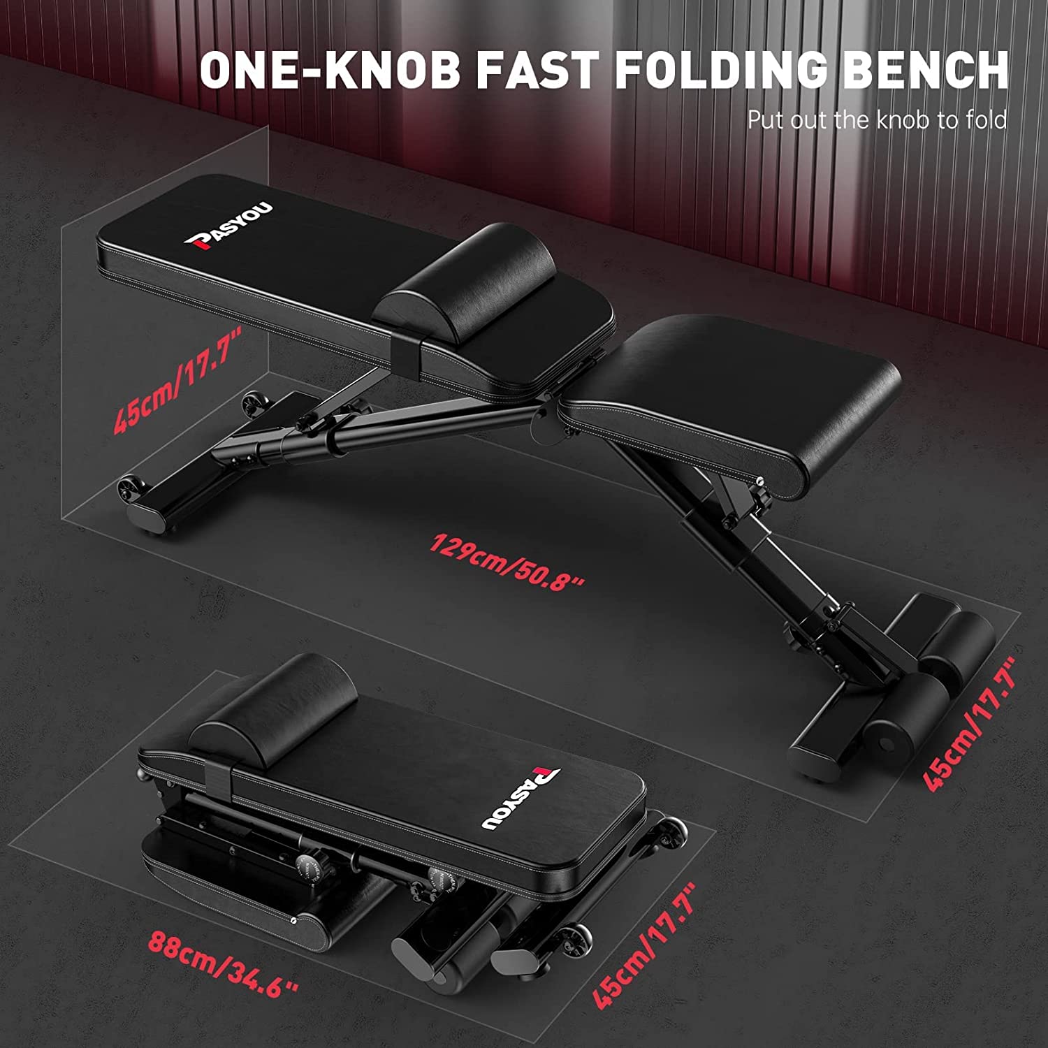 Adjustable Weight Bench ONE RUN SPORTS LLC