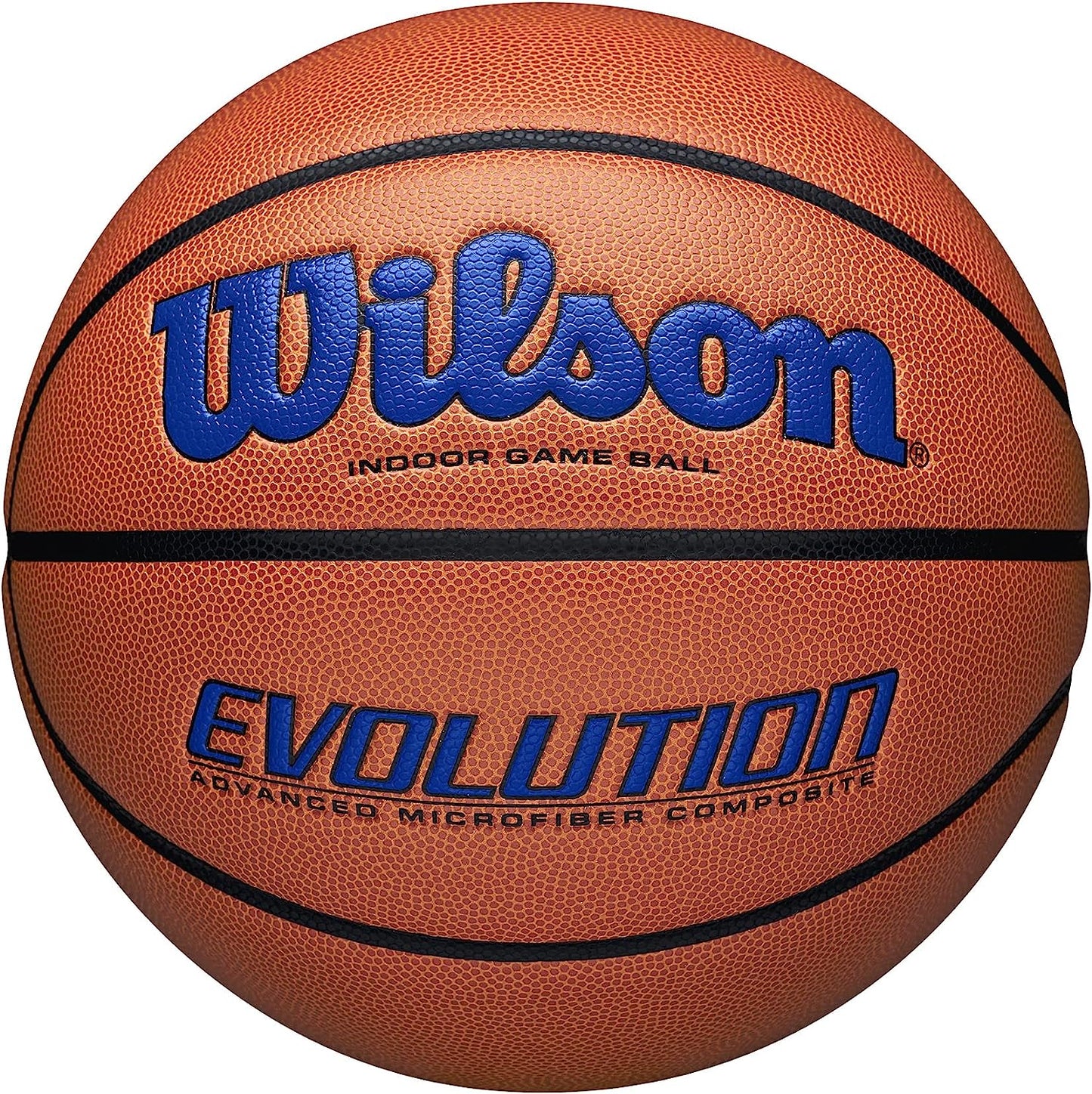 WILSON Evolution Game Basketball Royal Size 7 - 29.5" - ONE RUN SPORTS LLC