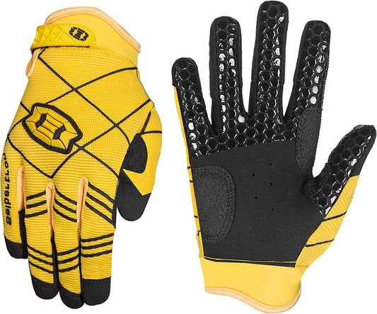 Seibertron B-A-R PRO 2.0 Signature Baseball/Softball Batting Gloves Super Grip Finger Fit for Adult Yellow