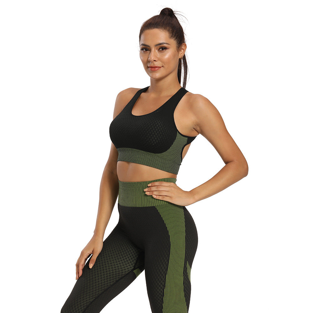 high quality vertical bar sexy seamless suction Fitness Yoga vest female
