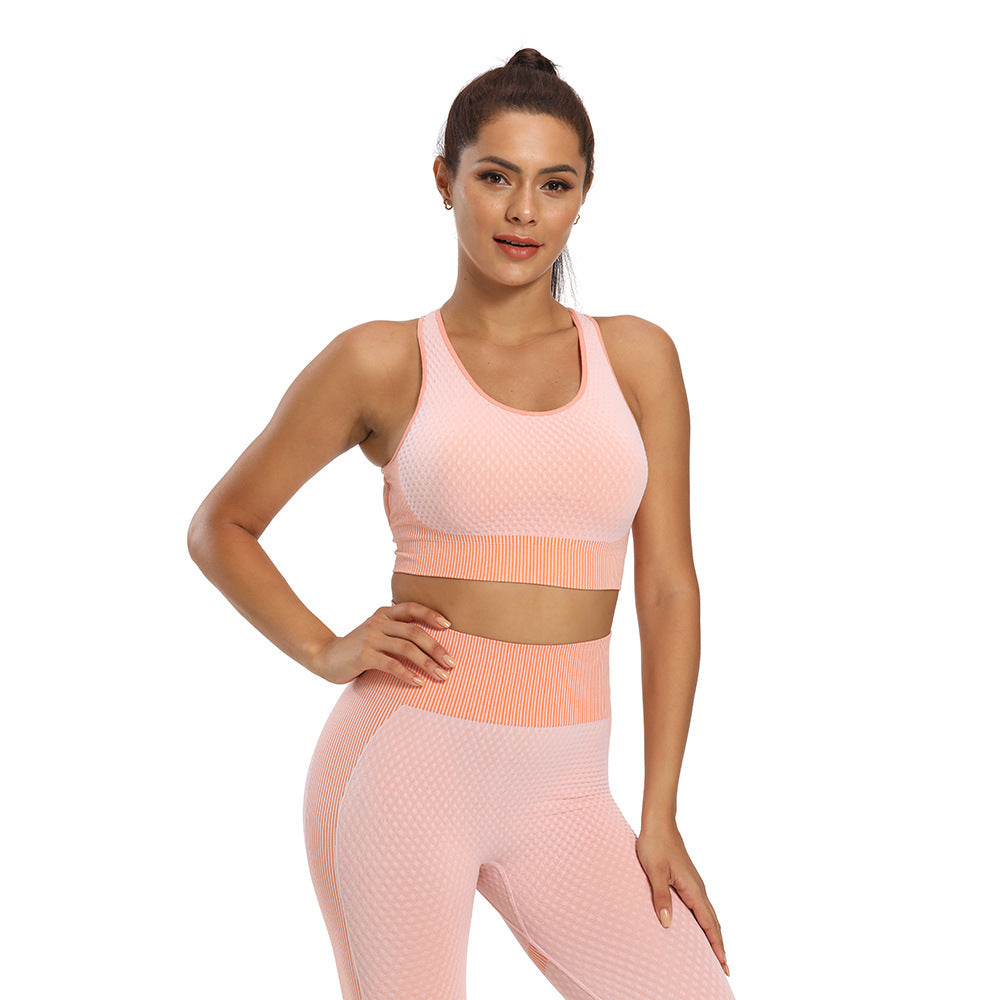 high quality vertical bar sexy seamless suction Fitness Yoga vest female