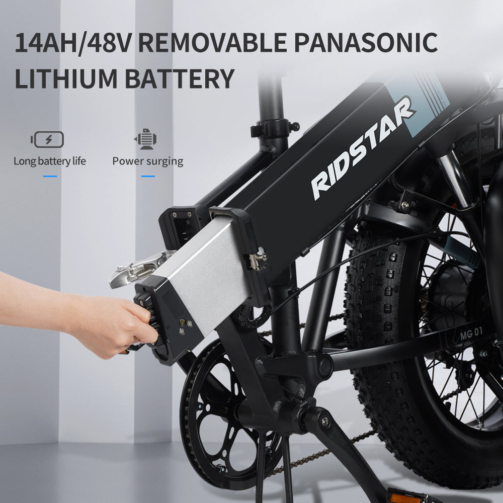 Electric Folding Bike for Adults 1000W Motor, Shimano 7-Speed, 26 MPH 48V/14Ah 20'' x 4.0 Fat Tire with Removable Battery