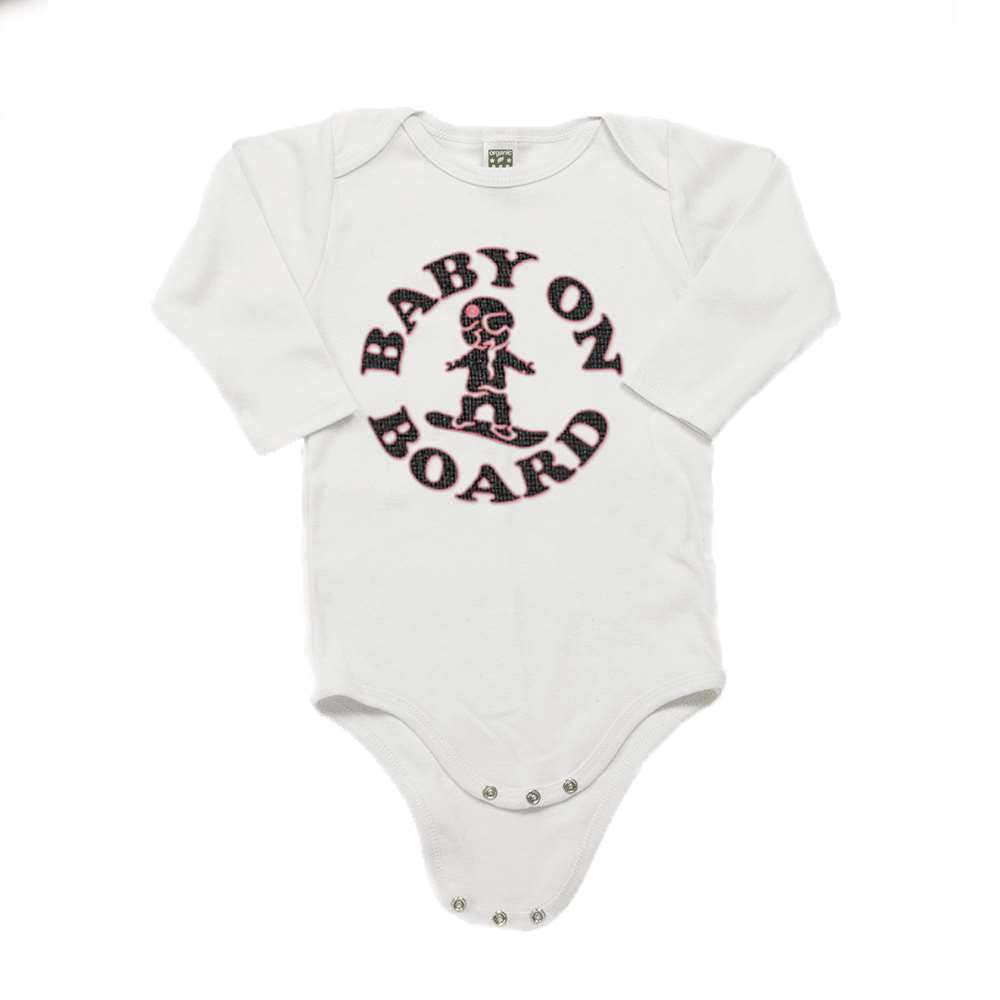 ORS Baby On Board Pink Onesie - ONE RUN SPORTS