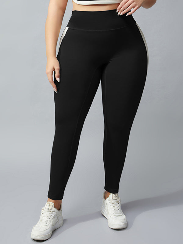 Women's Large Size High Waist Hip Lift Stretch Fitness Sports Yoga Pants