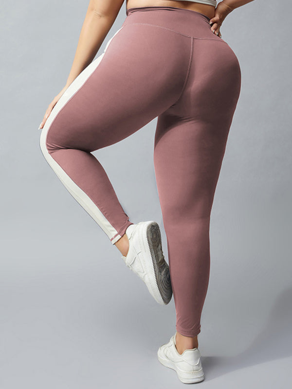 Women's Large Size High Waist Hip Lift Stretch Fitness Sports Yoga Pants