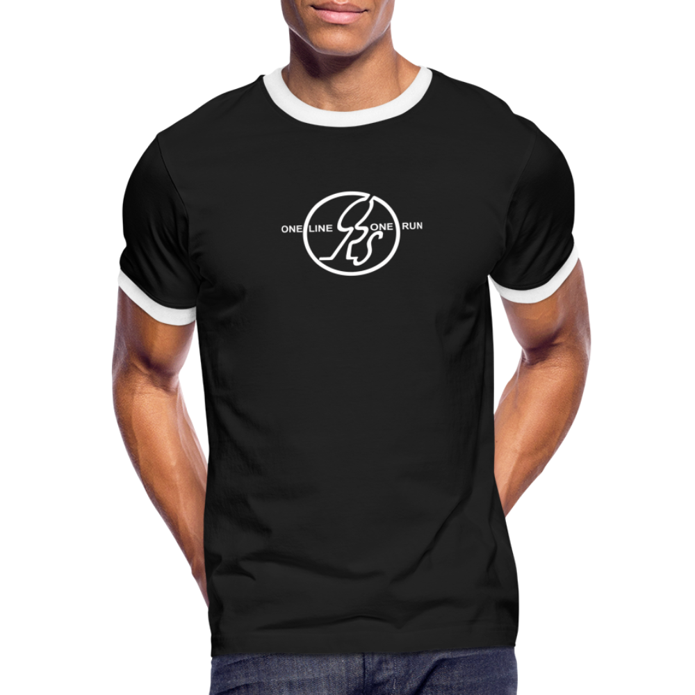 Retro style Men's Ringer ORS T-Shirt Black/White 