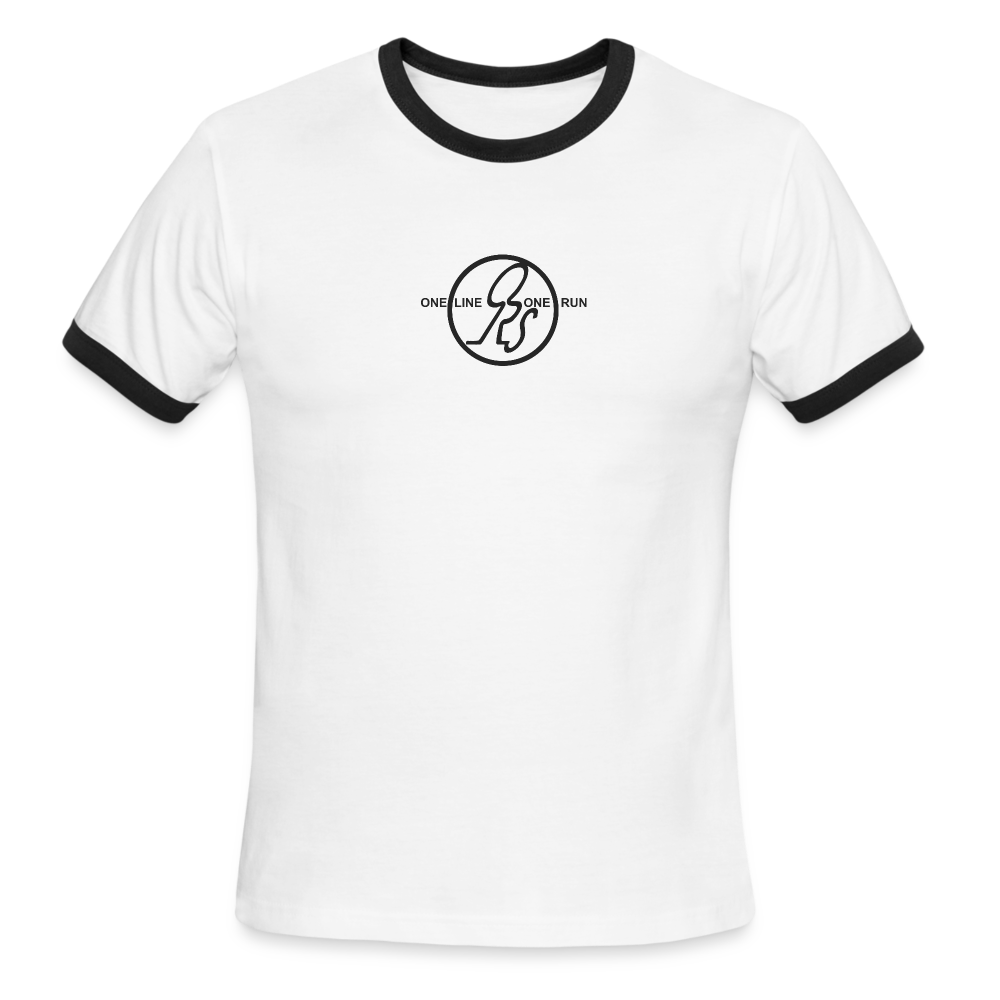Men's Ringer ORS T-Shirt White/Black - white/black