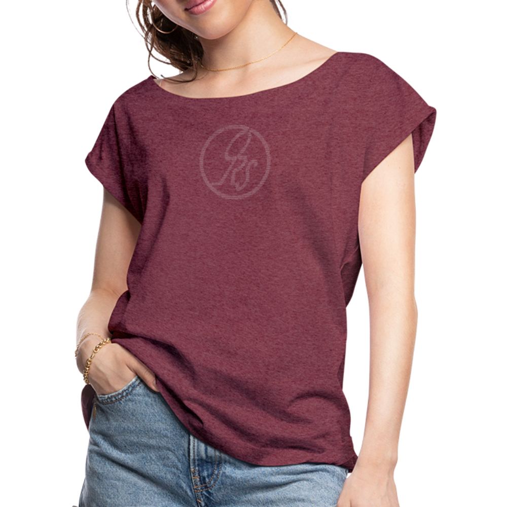 Women's Roll Cuff ORS T-Shirt - heather burgundy